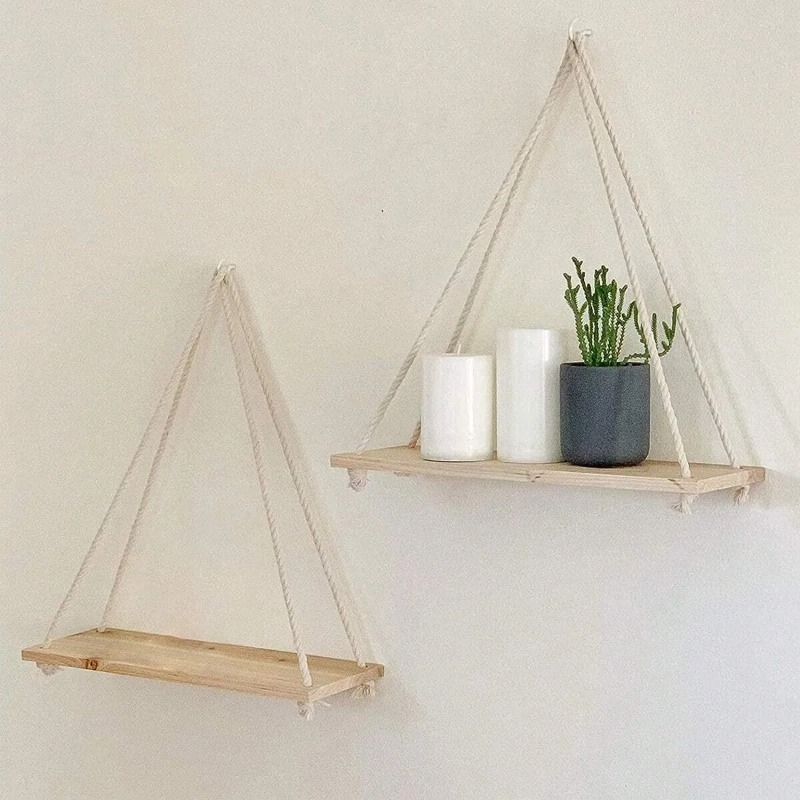 1PC Holz Schaukel Hängen Hanf  – Terracotta Pot Bewertung und Preis