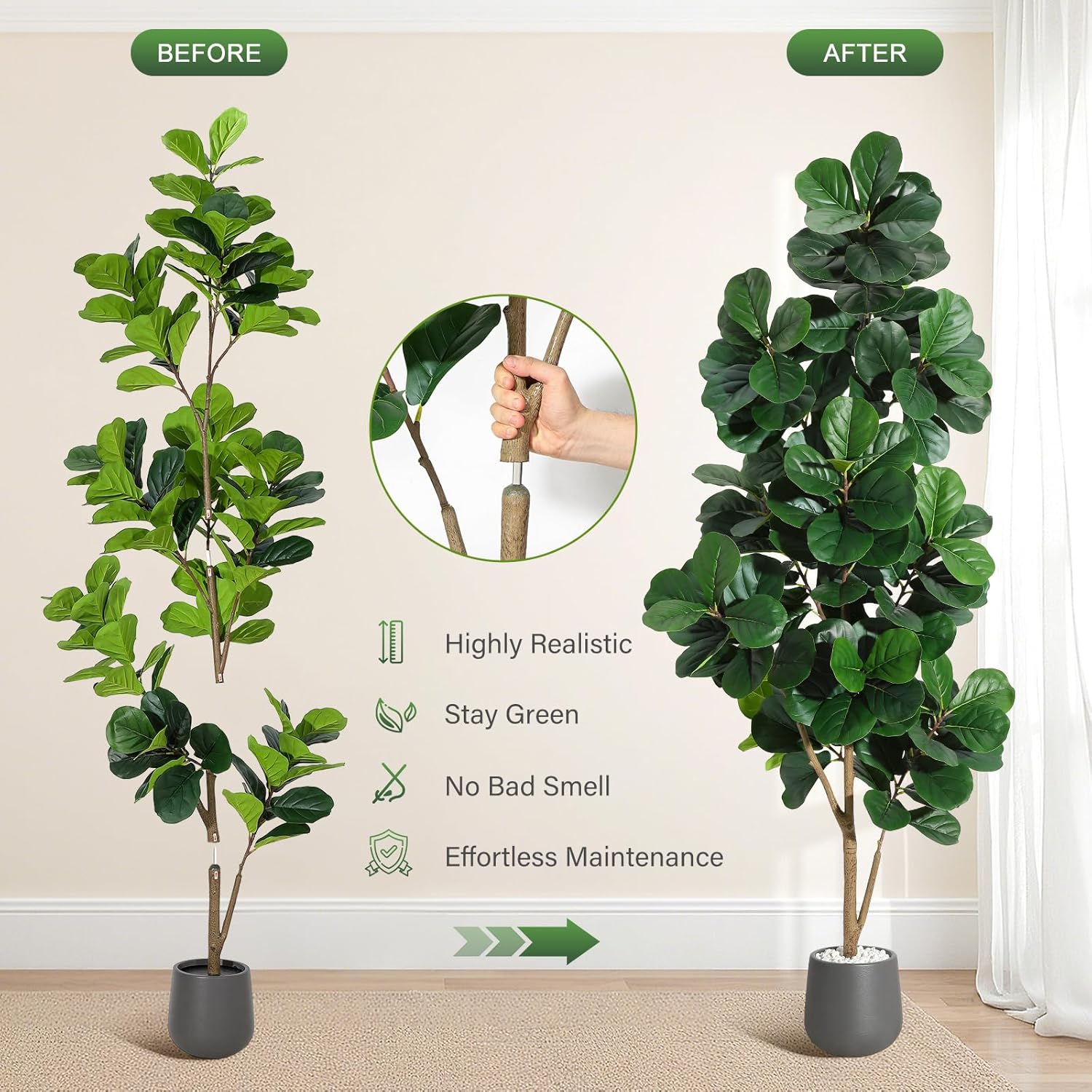 4FT/5FT/6FT/7FT Geigenblatt Fe – Fiddle Leaf Fig Bewertung und Preis